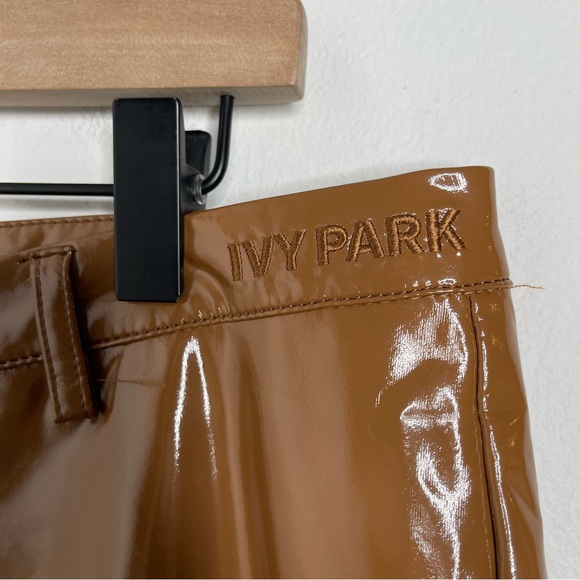 Adidas X Ivy Park Brown Latex Faux Leather Pants Yeezy Beyoncé Size XL NWT - Picture 8 of 16